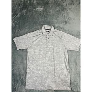Bollé Men’s Medium Gray Heather Performance Polo Shirt Excellent